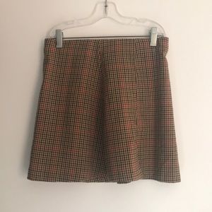 John Galt Plaid mini skirt